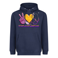 Navy peace love nursing Heavyweight Hoodie - AdoDesignShop