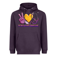Plum peace love nursing Heavyweight Hoodie - AdoDesignShop