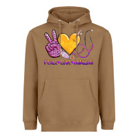 Toasted Coconut peace love nursing Heavyweight Hoodie - AdoDesignShop