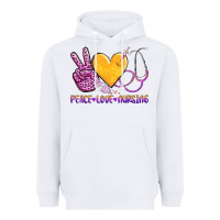 White peace love nursing Heavyweight Hoodie - AdoDesignShop