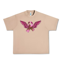 Burro Breast Cancer ribbon with angel wings Urban Heavy Tee - FaDigitalArtStudio