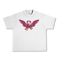 Lunar Rock Breast Cancer ribbon with angel wings Urban Heavy Tee - FaDigitalArtStudio
