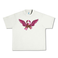 Pistachio Breast Cancer ribbon with angel wings Urban Heavy Tee - FaDigitalArtStudio