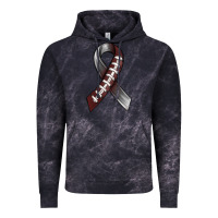 Cloud Black Gray Ribbon American Football Vintage Hoodie - BundleAndBundleShop