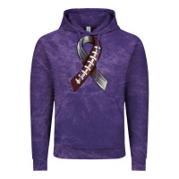 Cloud Purple Gray Ribbon American Football Vintage Hoodie - BundleAndBundleShop
