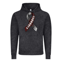 Vintage Black Gray Ribbon American Football Vintage Hoodie - BundleAndBundleShop