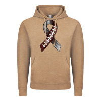 Vintage Coffee Gray Ribbon American Football Vintage Hoodie - BundleAndBundleShop