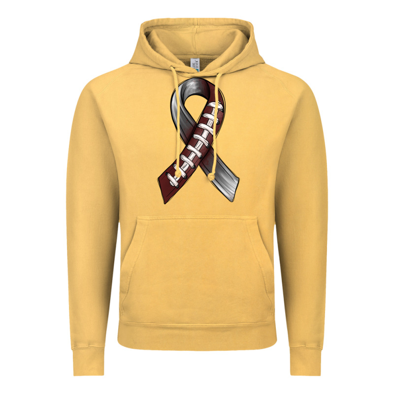 Gray Ribbon American Football Vintage Hoodie by BundleAndBundleShop | Teevron