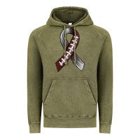 Vintage Olive Gray Ribbon American Football Vintage Hoodie - BundleAndBundleShop