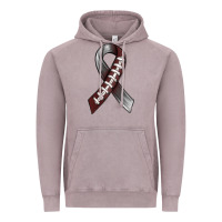 Vintage Zinc Gray Ribbon American Football Vintage Hoodie - BundleAndBundleShop
