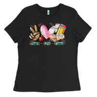 Black Peace love teach Ladies Tee - CowGirlArtShop