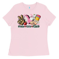 Peace Love Teach Ladies Tee | Teevron