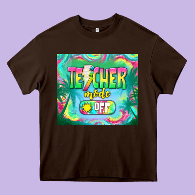 Teacher Mode Off Heavy Core Tee Designed By Tumblerdesignbyshophia