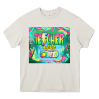 Cream teacher mode off Heavy Core Tee - TumblerDesignByShophia