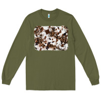 Army Green cowhide leopard background Long Sleeve Tee - RanaPortraitStore