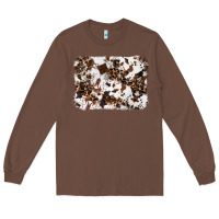 Chestnut cowhide leopard background Long Sleeve Tee - RanaPortraitStore
