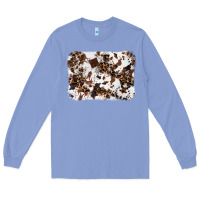 Colony Blue cowhide leopard background Long Sleeve Tee - RanaPortraitStore