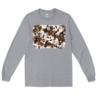 Heather Grey cowhide leopard background Long Sleeve Tee - RanaPortraitStore