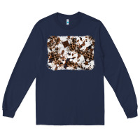Navy cowhide leopard background Long Sleeve Tee - RanaPortraitStore