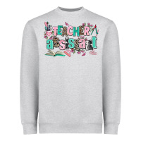 Heather Grey teacher assistant Heavyweight Sweatshirt - AdoDesignShop
