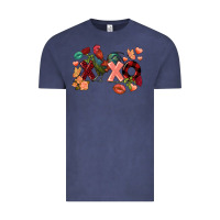 Vintage Denim Rooster Valentine's Day xoxo Vintage Tee - FaDigitalArtStudio