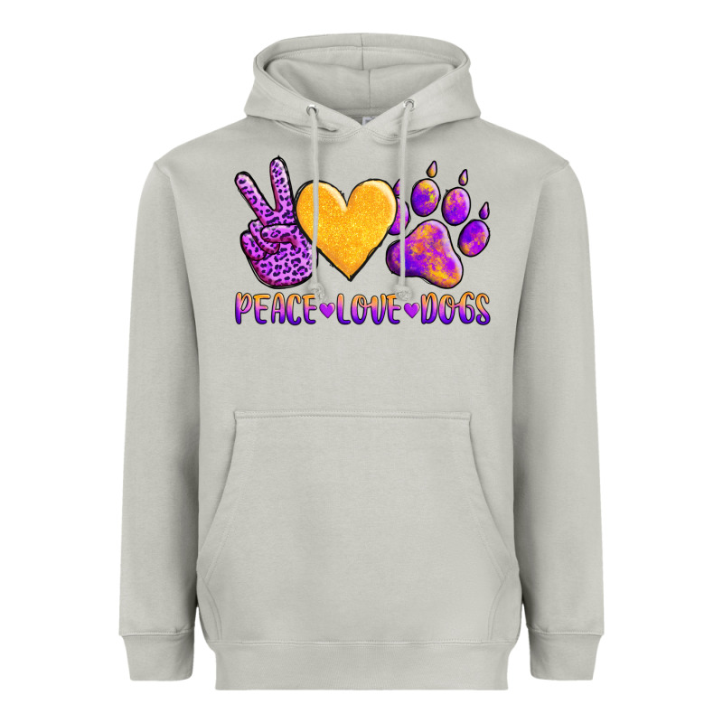 Peace Love Dogs Heavyweight Hoodie by AdoDesignShop | Teevron