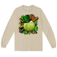 Mushroom st.patrick's day softball Long Sleeve Tee - FaDigitalArtStudio