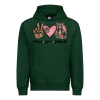 Forest Green peace love pitbull Urban Hoodie - JahusDesignShop