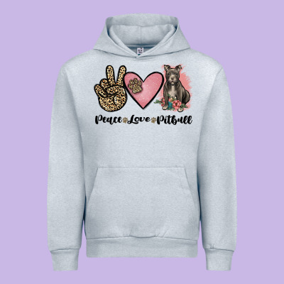 Peace Love Pitbull Urban Hoodie Designed By Jahusdesignshop