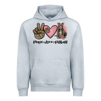 Heather Grey peace love pitbull Urban Hoodie - JahusDesignShop