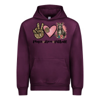 Mauve Wine peace love pitbull Urban Hoodie - JahusDesignShop