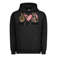Pigment Black peace love pitbull Urban Hoodie - JahusDesignShop