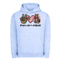 Pigment Grape Ice peace love pitbull Urban Hoodie - JahusDesignShop