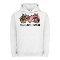 Pigment Lunar Rock peace love pitbull Urban Hoodie - JahusDesignShop