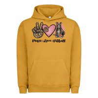 Pigment Peanut Butter peace love pitbull Urban Hoodie - JahusDesignShop