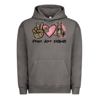 Pigment Tornado peace love pitbull Urban Hoodie - JahusDesignShop