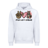 White peace love pitbull Urban Hoodie - JahusDesignShop