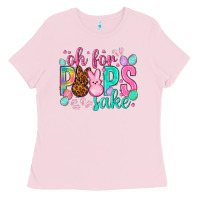 Bubblegum Pink oh for peeps sake Easter Day Ladies Tee - HowdyJamesFarm