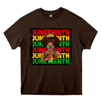 Chocolate Brown juneteenth cute kid Heavy Core Tee - TumblerDesignByShophia
