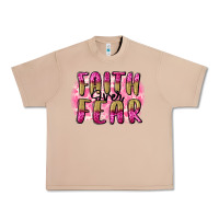 Burro Faith over fear  Breast Cancer Awareness Urban Heavy Tee - FaDigitalArtStudio
