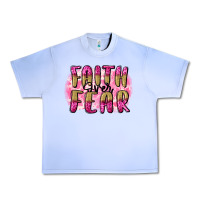 Grape Ice Faith over fear  Breast Cancer Awareness Urban Heavy Tee - FaDigitalArtStudio