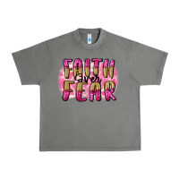 Tornado Faith over fear  Breast Cancer Awareness Urban Heavy Tee - FaDigitalArtStudio
