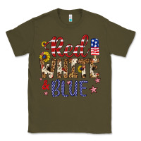 Army Green red white and blue Classic Tee - Artiststas