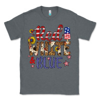 Charcoal Heather red white and blue Classic Tee - Artiststas