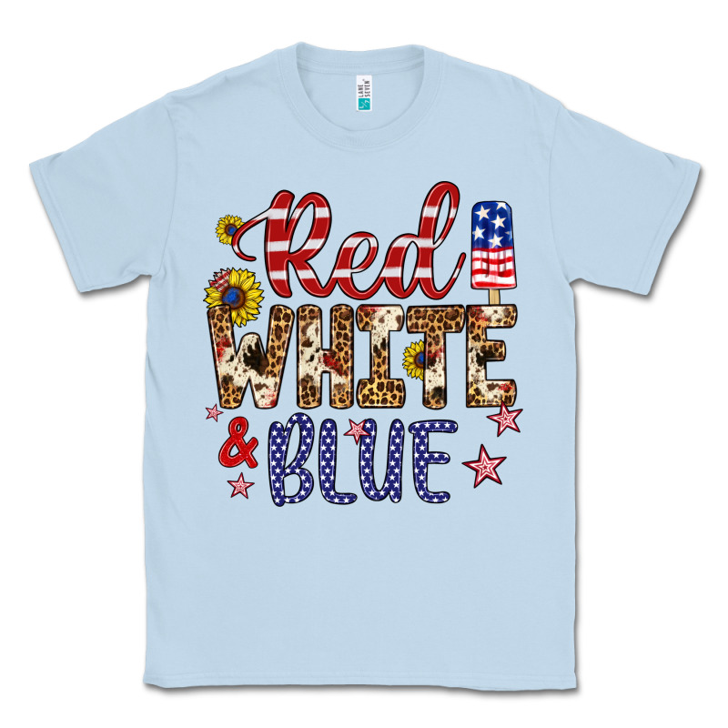 Red White And Blue Classic Tee by Artiststas | Teevron