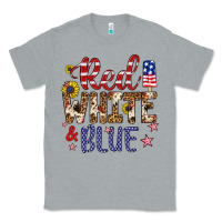 Heather Grey red white and blue Classic Tee - Artiststas