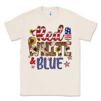 Natural red white and blue Classic Tee - Artiststas