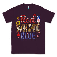 Plum red white and blue Classic Tee - Artiststas