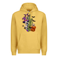 Antique Gold halloween cows Premium Hoodie - LillyAllenDesigns