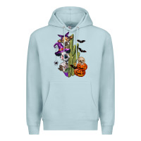 Blue Mist halloween cows Premium Hoodie - LillyAllenDesigns